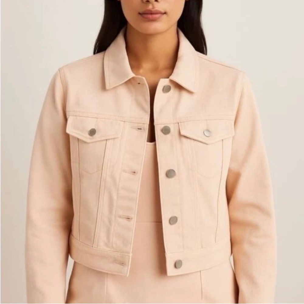 Avec‎ Les Filles Denim Jacket Peach Ecru 2